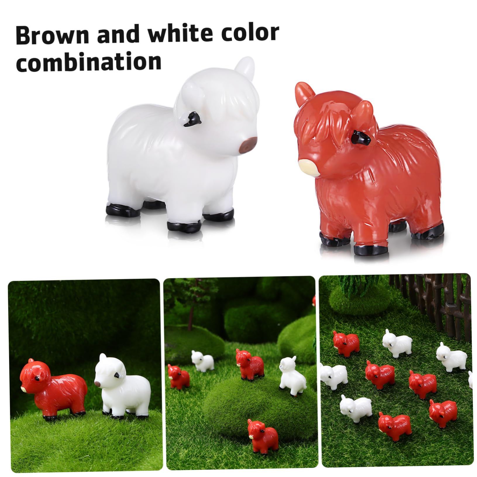 Amazon.co.jp: ミニチュア動物フィギュアセット 樹脂製牛 10個セット